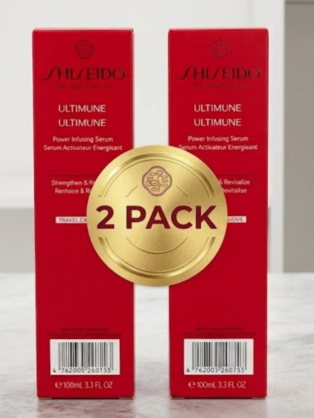 Shiseido Ultimune Power Infusing Serum – 3.3 fl oz / 100 ml (2 Pack) – New in Bo